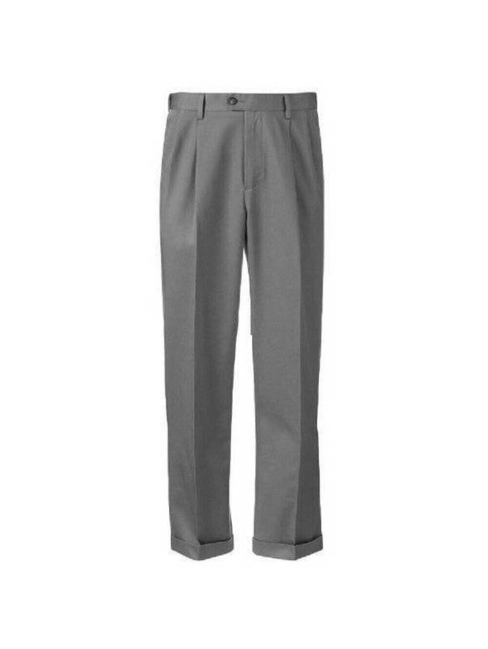 Croft & Barrow Dress Pants Mens 32x32 Gray Relaxed Pleated Cuffed Dress $60